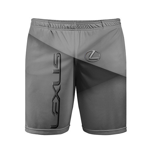 Мужские спортивные шорты Lexus - серая абстракция / 3D-принт – фото 1