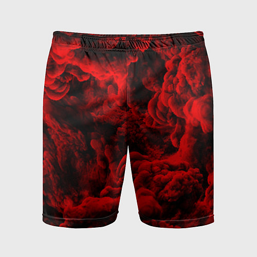 Мужские спортивные шорты Красный дым Red Smoke Красные облака / 3D-принт – фото 1
