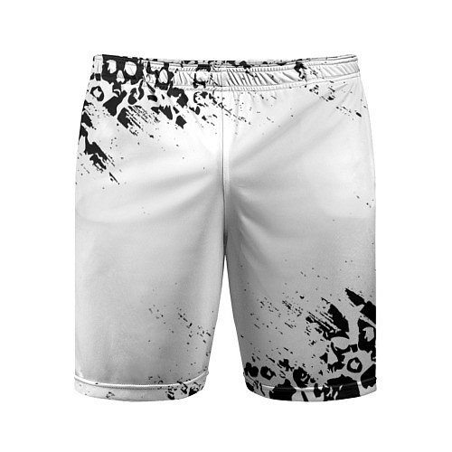 Мужские спортивные шорты Выцветшие потёртости SKULLS / 3D-принт – фото 1