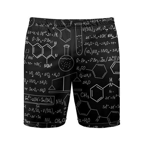 Мужские спортивные шорты Химия -формулы / 3D-принт – фото 1