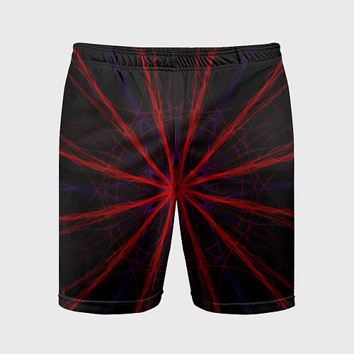 Мужские спортивные шорты Красный эфир 3D - абстракция / 3D-принт – фото 1