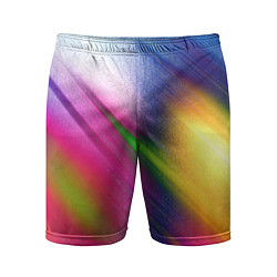 Шорты спортивные мужские Абстрактный разноцветный текстурированный фон, цвет: 3D-принт