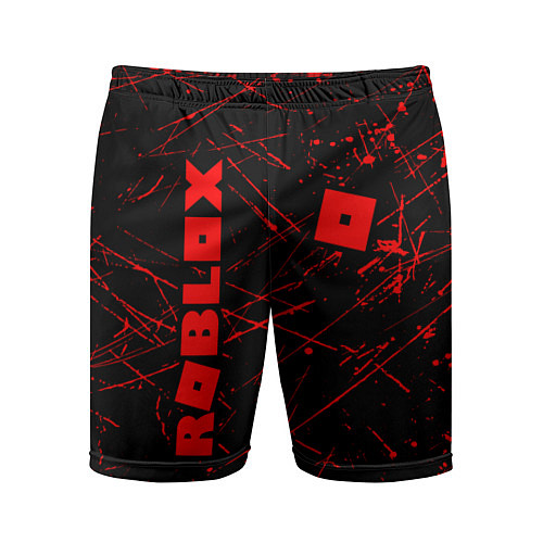 Мужские спортивные шорты ROBLOX красный логотип / 3D-принт – фото 1