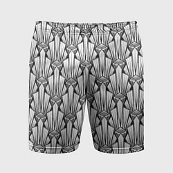 Мужские спортивные шорты Современный геометрический узор светлый фон