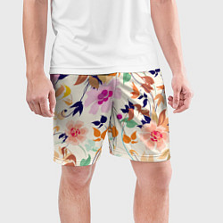 Шорты спортивные мужские Summer floral pattern, цвет: 3D-принт — фото 2