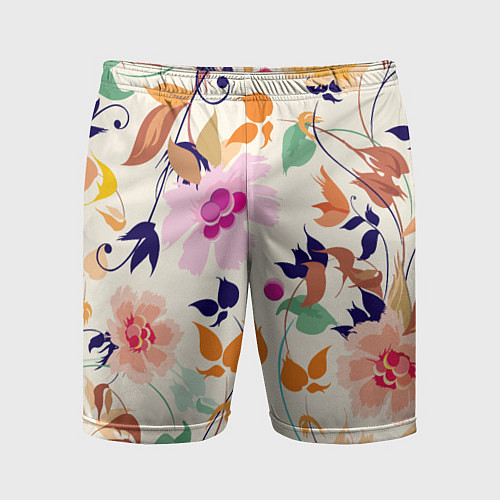 Мужские спортивные шорты Summer floral pattern / 3D-принт – фото 1