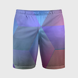 Шорты спортивные мужские Крупные квадраты, цвет: 3D-принт
