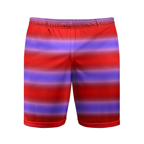 Мужские спортивные шорты Striped pattern мягкие размытые полосы красные фио / 3D-принт – фото 1