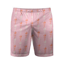 Мужские спортивные шорты Веточки лаванды розовый паттерн