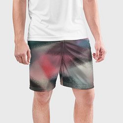 Шорты спортивные мужские Современный разноцветный абстрактный узор, цвет: 3D-принт — фото 2
