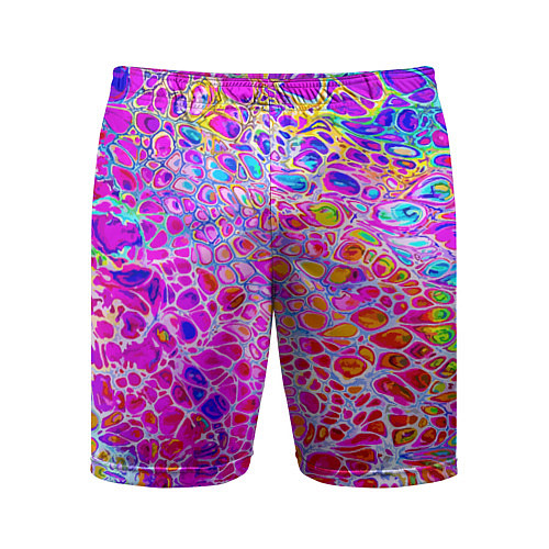 Мужские спортивные шорты Красочные всплески красок Экспрессия / 3D-принт – фото 1