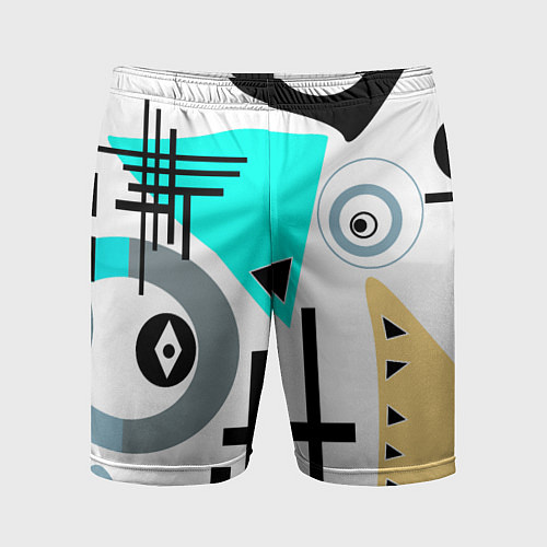 Мужские спортивные шорты Абстрактный современный дизайн / 3D-принт – фото 1