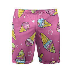 Мужские спортивные шорты Разноцветное Мороженое Со Звёздочками