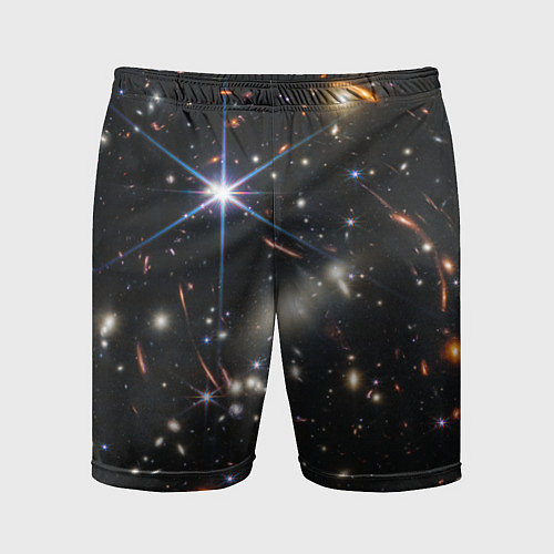 Мужские спортивные шорты NASA: Скопление Галактик / 3D-принт – фото 1