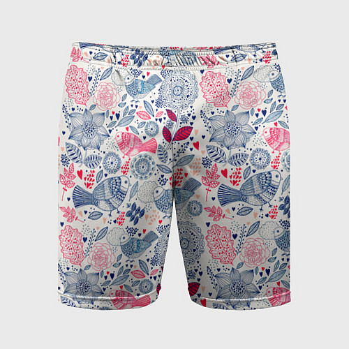 Мужские спортивные шорты THE BIRDS HAVE ARRIVED / 3D-принт – фото 1