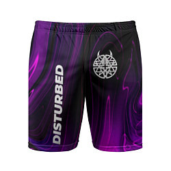 Шорты спортивные мужские Disturbed Violet Plasma, цвет: 3D-принт