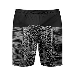 Шорты спортивные мужские Чёрно-белый объёмный растр, цвет: 3D-принт