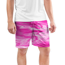 Шорты спортивные мужские Розовая мраморная текстура, цвет: 3D-принт — фото 2