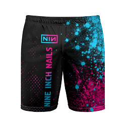 Мужские спортивные шорты Nine Inch Nails - neon gradient
