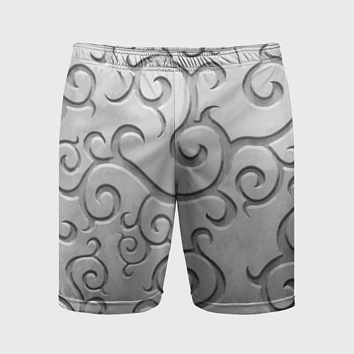Мужские спортивные шорты Ажурный орнамент на поверхности металла / 3D-принт – фото 1