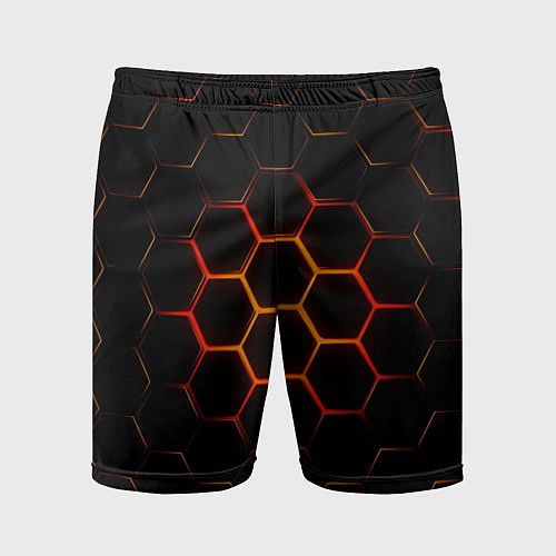 Мужские спортивные шорты Раскалённые соты - текстура / 3D-принт – фото 1