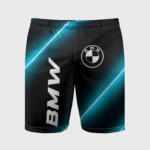 Мужские спортивные шорты BMW неоновые лампы / 3D-принт – фото 1