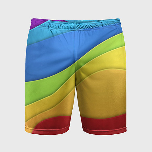 Мужские спортивные шорты Семь цветов радуги / 3D-принт – фото 1