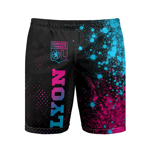 Мужские спортивные шорты Lyon - neon gradient: по-вертикали / 3D-принт – фото 1