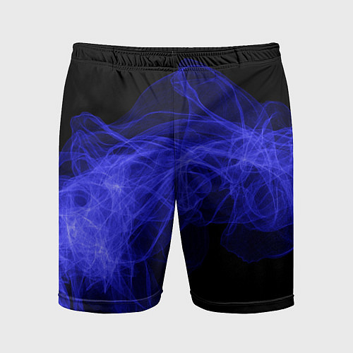 Мужские спортивные шорты Синяя звуковая волна / 3D-принт – фото 1