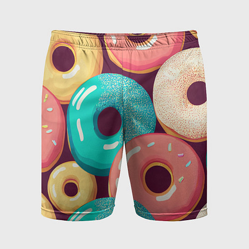 Мужские спортивные шорты Пончики и только пончики / 3D-принт – фото 1
