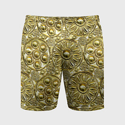 Мужские спортивные шорты Золотая чеканка - текстура