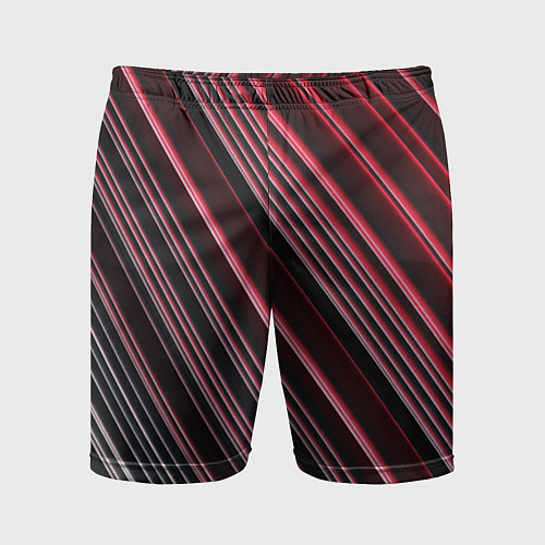Мужские спортивные шорты Абстрактные неоновые линии и полосы / 3D-принт – фото 1