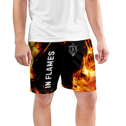 Шорты спортивные мужские In Flames и пылающий огонь, цвет: 3D-принт — фото 2