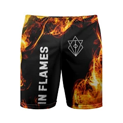 Мужские спортивные шорты In Flames и пылающий огонь