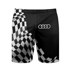 Шорты спортивные мужские Audi racing flag, цвет: 3D-принт