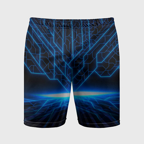 Мужские спортивные шорты Цифровые молнии / 3D-принт – фото 1