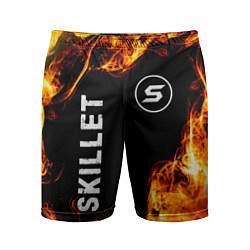 Мужские спортивные шорты Skillet и пылающий огонь