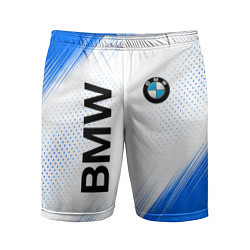 Шорты спортивные мужские Bmw синяя текстура, цвет: 3D-принт