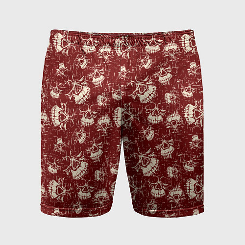 Мужские спортивные шорты Череп и полоски / 3D-принт – фото 1