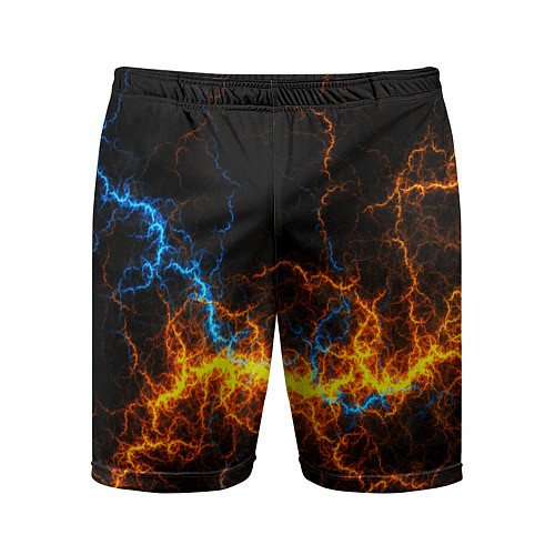 Мужские спортивные шорты Электрический рисунок / 3D-принт – фото 1