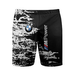 Шорты спортивные мужские BMW M Power - pattern, цвет: 3D-принт