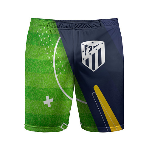 Мужские спортивные шорты Atletico Madrid football field / 3D-принт – фото 1