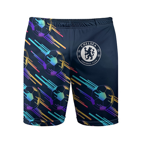 Мужские спортивные шорты Chelsea градиентные мячи / 3D-принт – фото 1