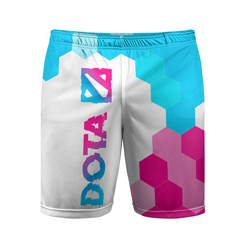 Мужские спортивные шорты Dota neon gradient style: по-вертикали / 3D-принт – фото 1
