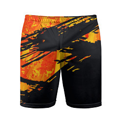 Шорты спортивные мужские Orange and black, цвет: 3D-принт