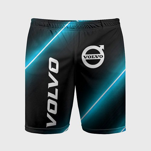 Мужские спортивные шорты Volvo неоновые лампы / 3D-принт – фото 1