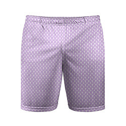 Шорты спортивные мужские Вязаное полотно - Розовое, цвет: 3D-принт