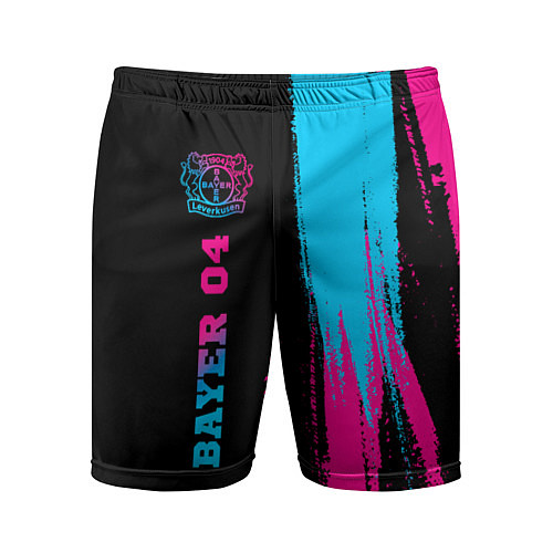 Мужские спортивные шорты Bayer 04 - neon gradient: по-вертикали / 3D-принт – фото 1