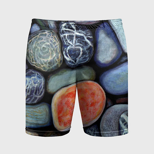 Мужские спортивные шорты Цветные камушки / 3D-принт – фото 1