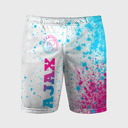 Шорты спортивные мужские Ajax neon gradient style: по-вертикали, цвет: 3D-принт
